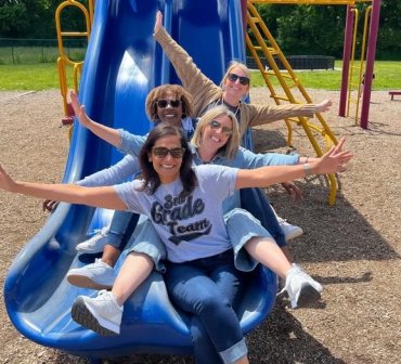 Teachers on a Slide